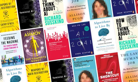book covers of AI-focused books