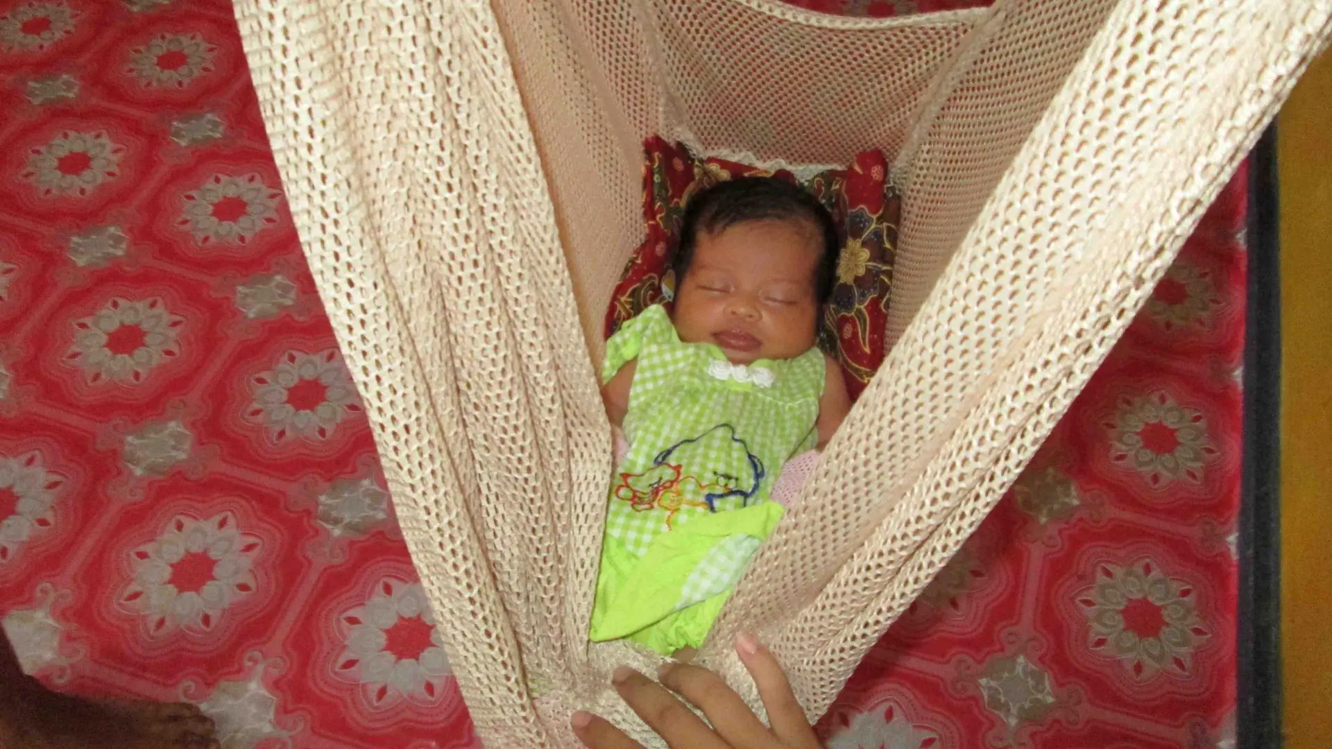 A baby sleeping