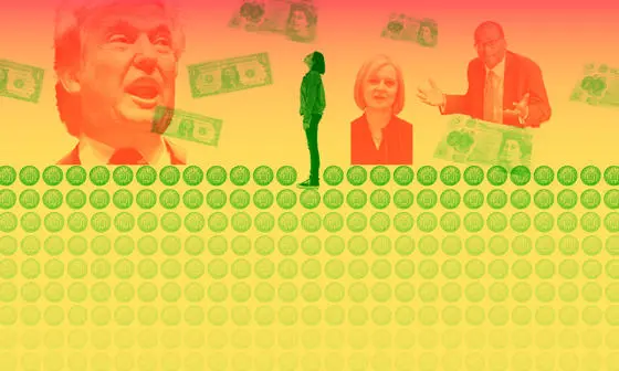Trickle down economics with US and UK political leaders