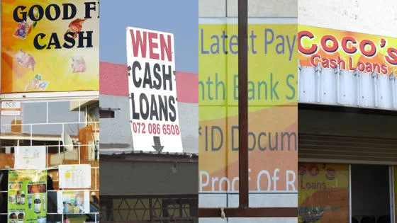 money lending signs in South Africa