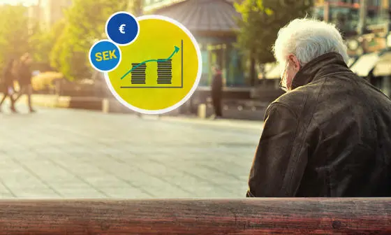 A pensioner sitting on a bench