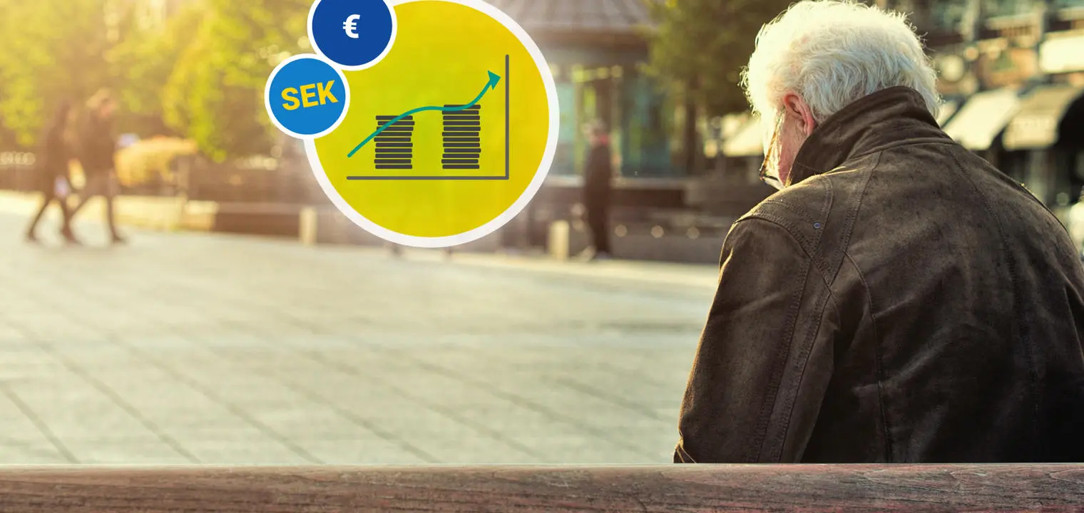 A pensioner sitting on a bench
