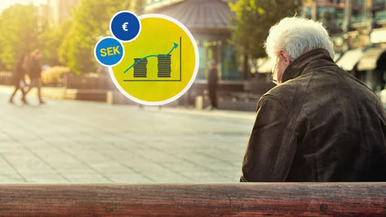 A pensioner sitting on a bench