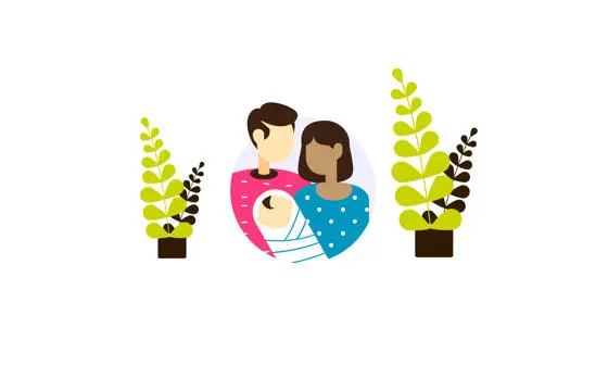 Illustration of a family