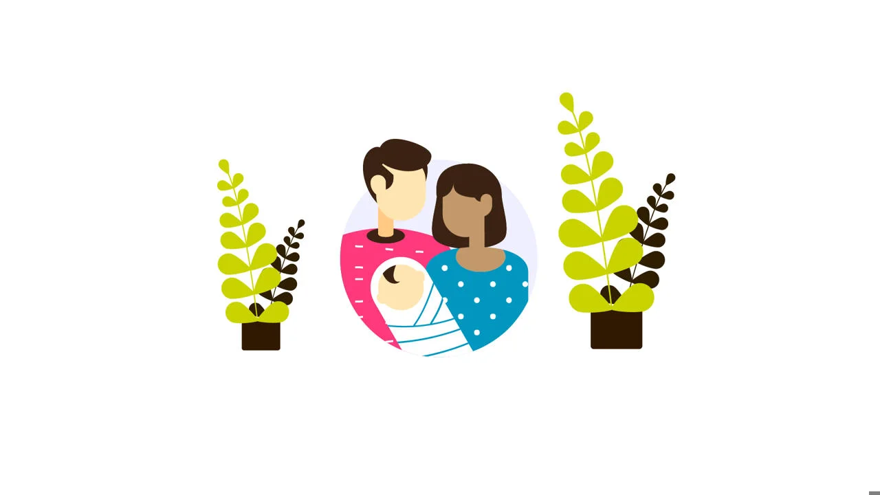 Illustration of a family