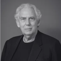 Portrait of Ricky Burdett in black and white