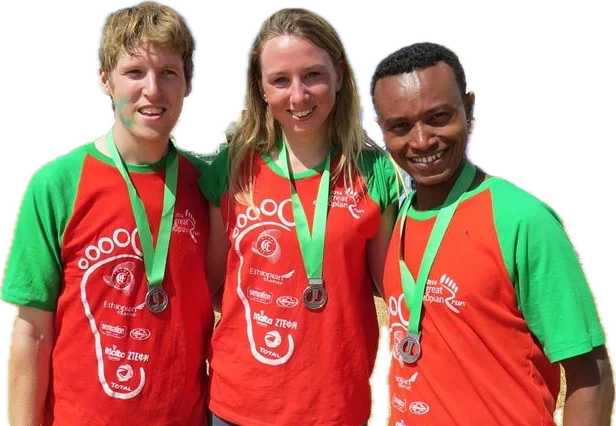 Rory Dillon and colleagues at a marathon.