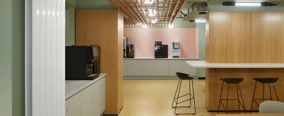 The canteen at Rosebery Hall accommodation building at LSE