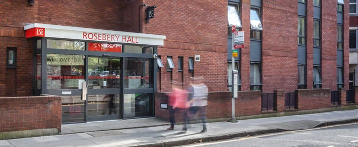 An exterior view of the Rosebery Hall accommodation building at LSE