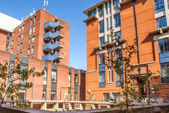 An exterior view of the Rosebery Hall accommodation building at LSE