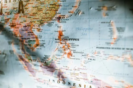 Map of Southeast Asia, focusing on Indonesia and the Philippines