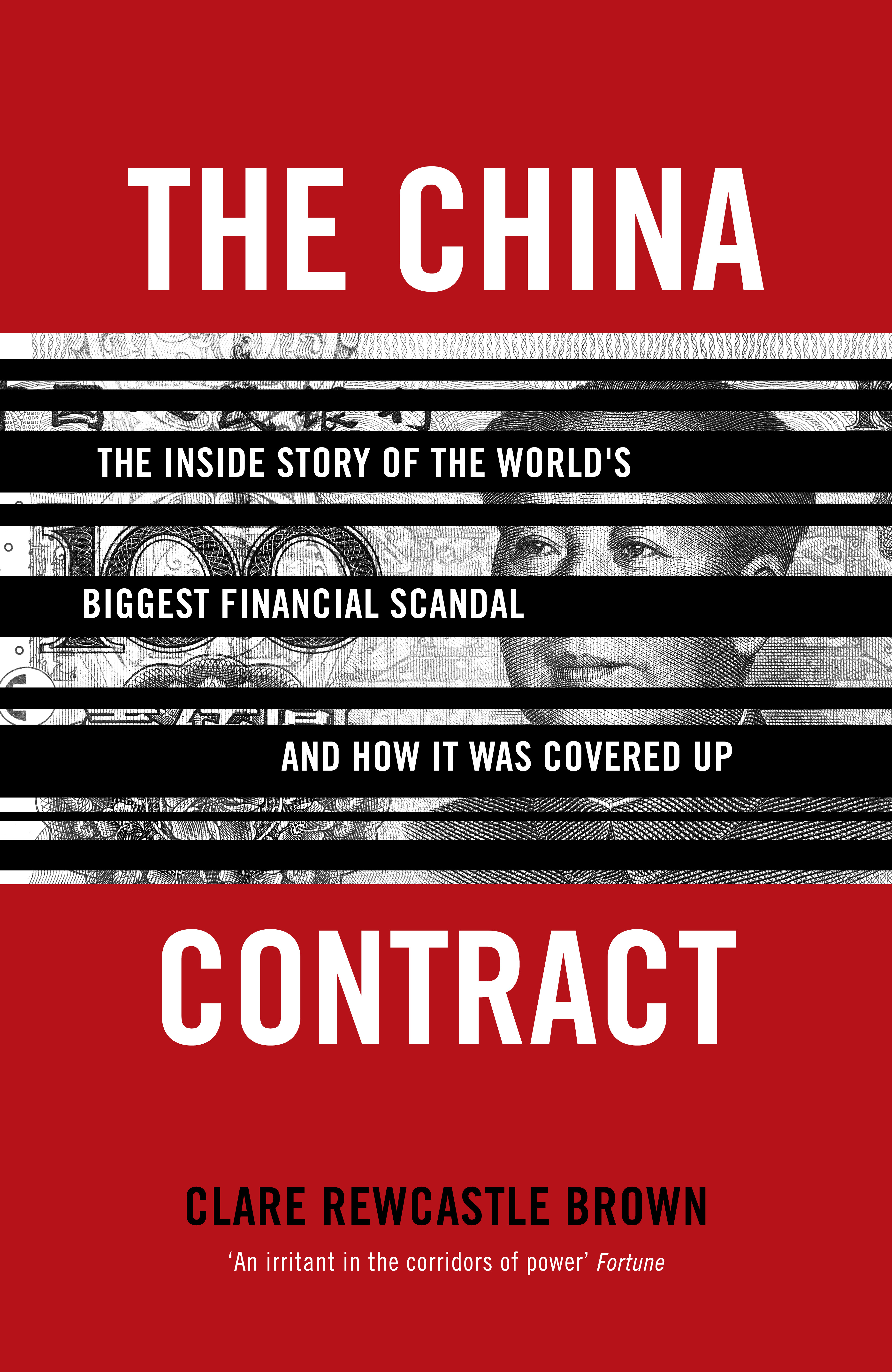 Red book cover for The China Contract featuring a 100 yuan bill.