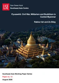 Cover page of the working paper featuring a golden Buddhist stupa