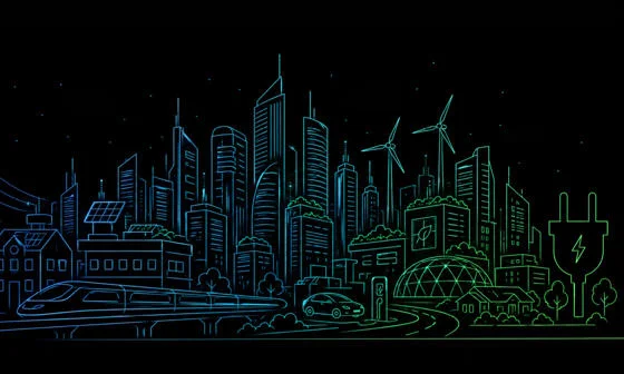 An illustrated skyline of a city