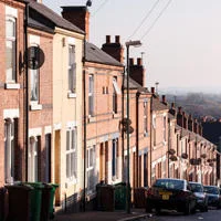 Street with terrace houses