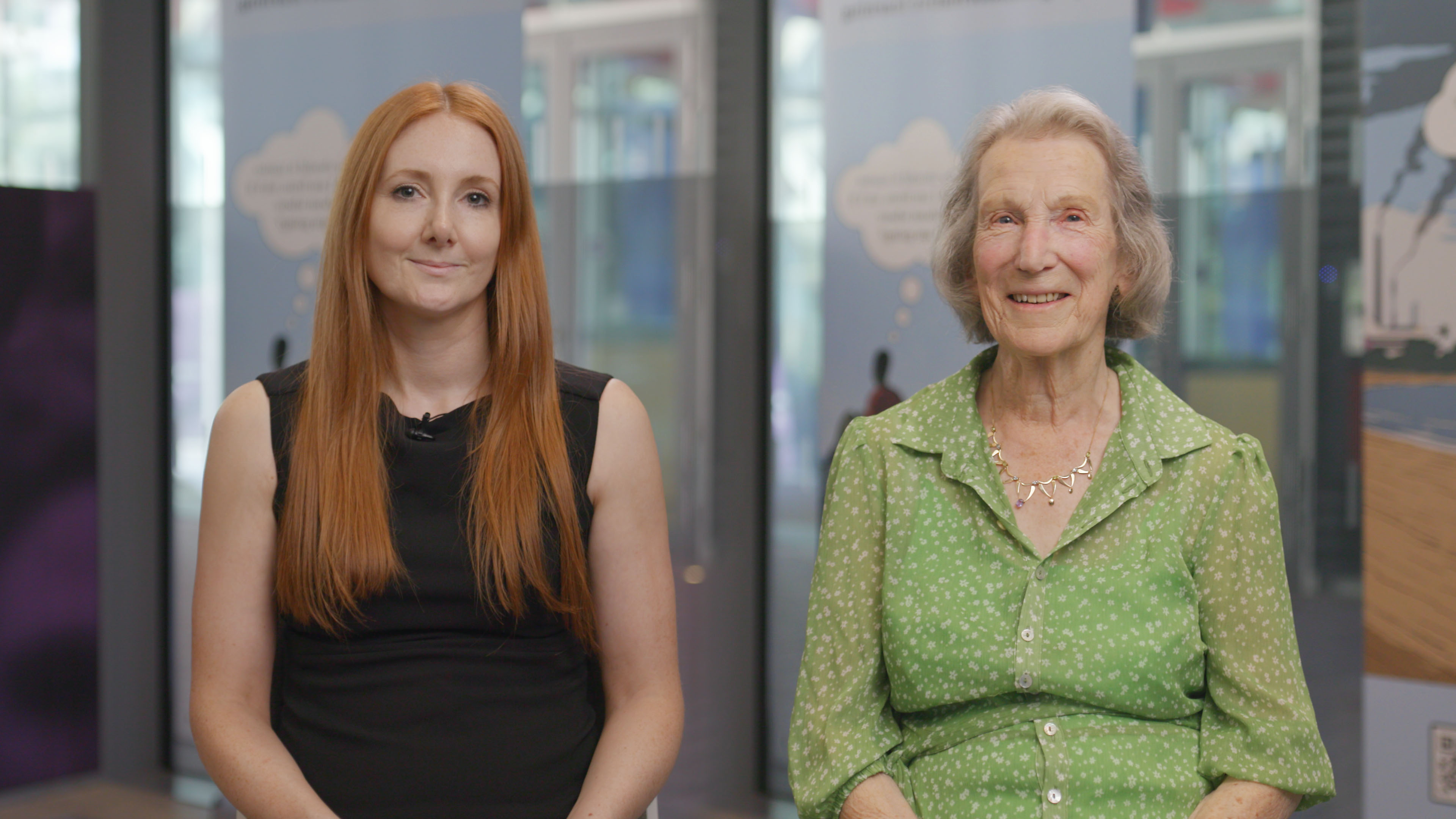 Composite image of alumnae Sian Pierce and Barbara Brilliant 
