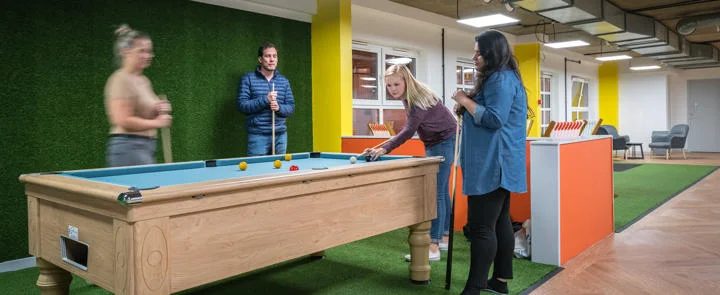 The common room of the Sidney Webb House accommodation building at LSE
