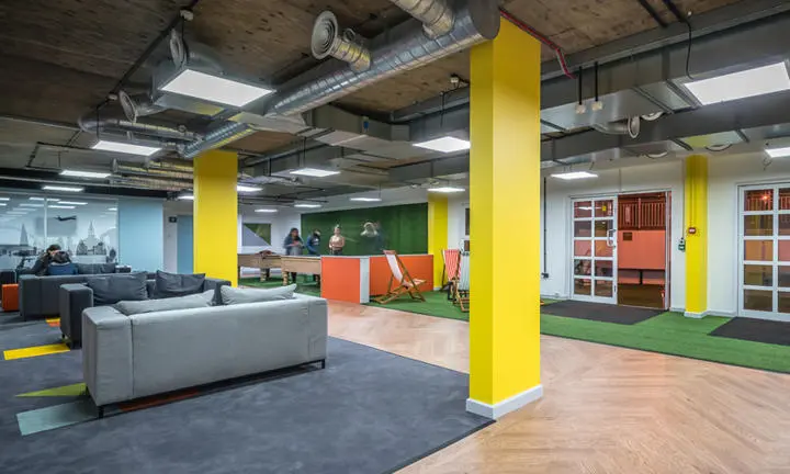 A common room in a hall of residence