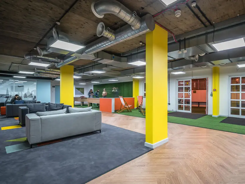 A communal room in a hall of residence