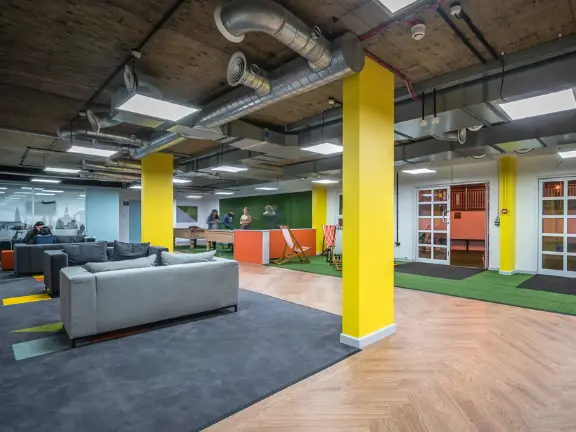 A common room in a hall of residence