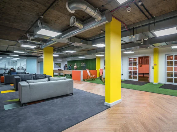 A common room in a hall of residence