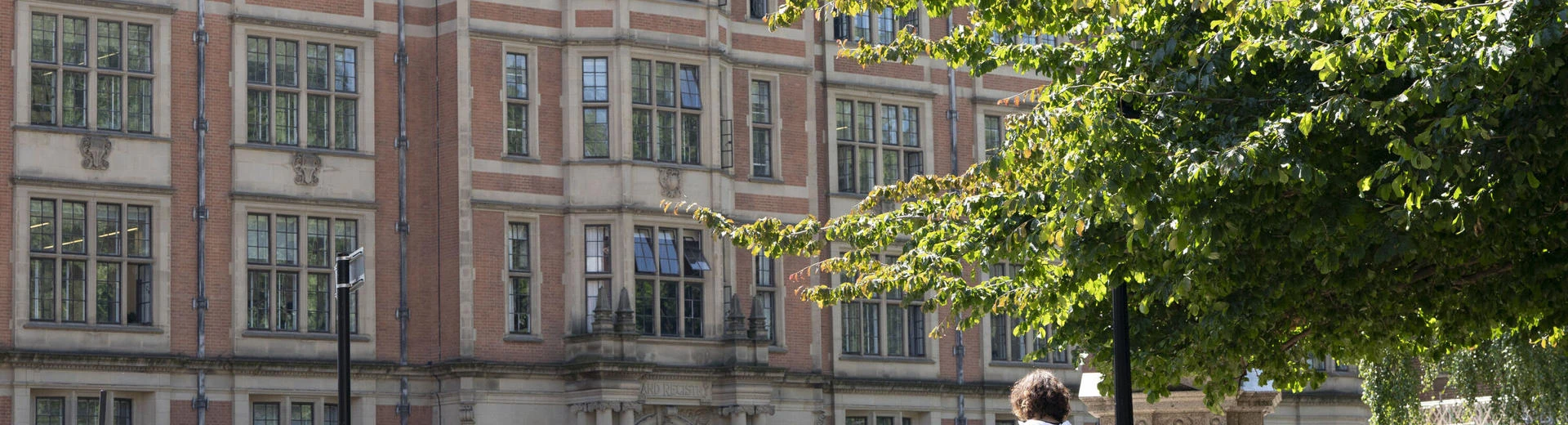 Sir Arthur Lewis Building, home of the Department of Economics, on a summery day