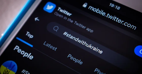 twitter screen with hashtag