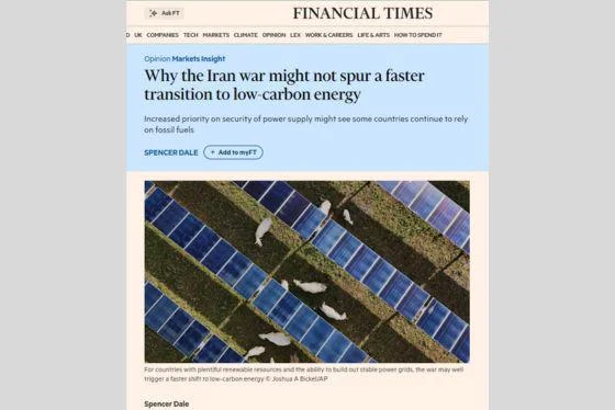 a screengrab of Spencer Dale's op-ed in the FT
