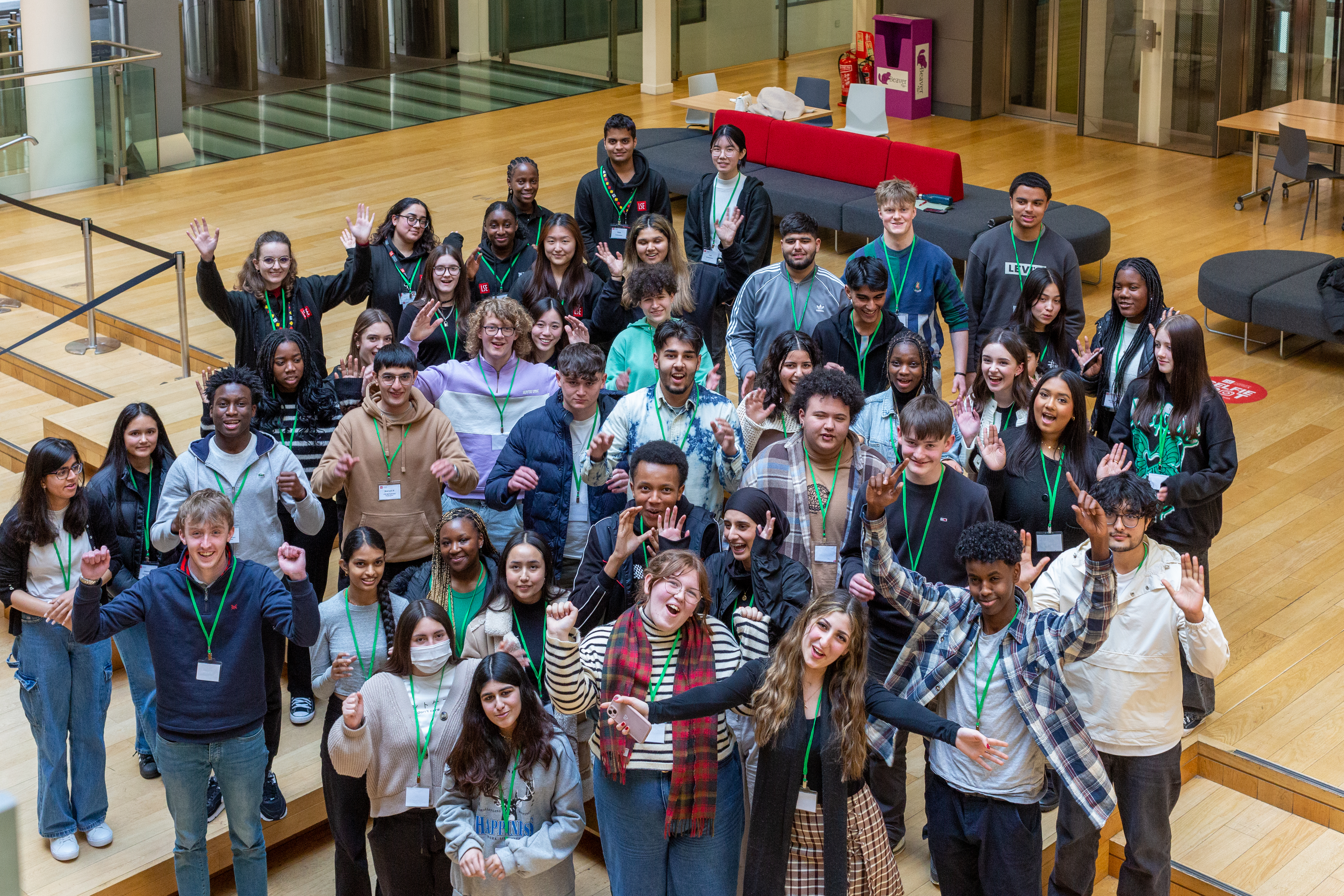 LSE Springboard widening participation programme participants in a group