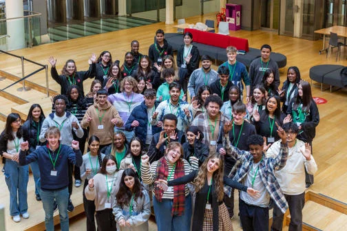 LSE Springboard widening participation programme participants in a group