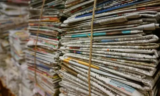 Stack of newspapers