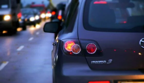 Stock image of a car breaklights