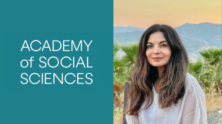 Sumi Madhok and Academy of Social Sciences logo
