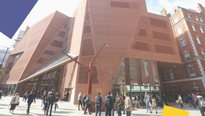 Students outside the Saw Swee Hock building