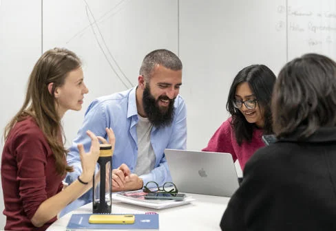 LSE students studying