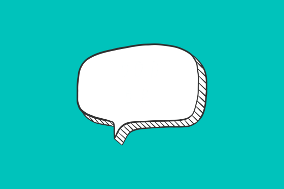 teal speech bubble 