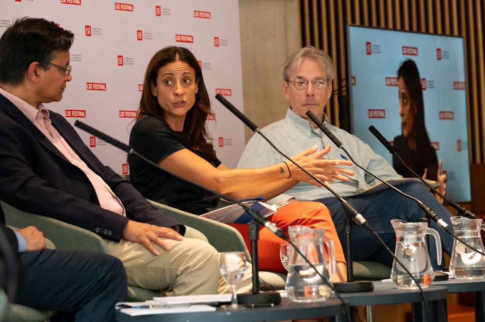 Panel of speakers at an LSE event