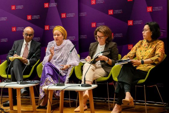 President of the Republic of Singapore, Tharman Shanmugaratnam; Amina Mohammed, Deputy Secretary-General of the United Nations; Teresa Ribera, Executive Vice-President of the European Commission for a Clean, Just and Competitive Transition; Sri Mulyani Indrawati, Former Minister of Finance of the Republic of Indonesia