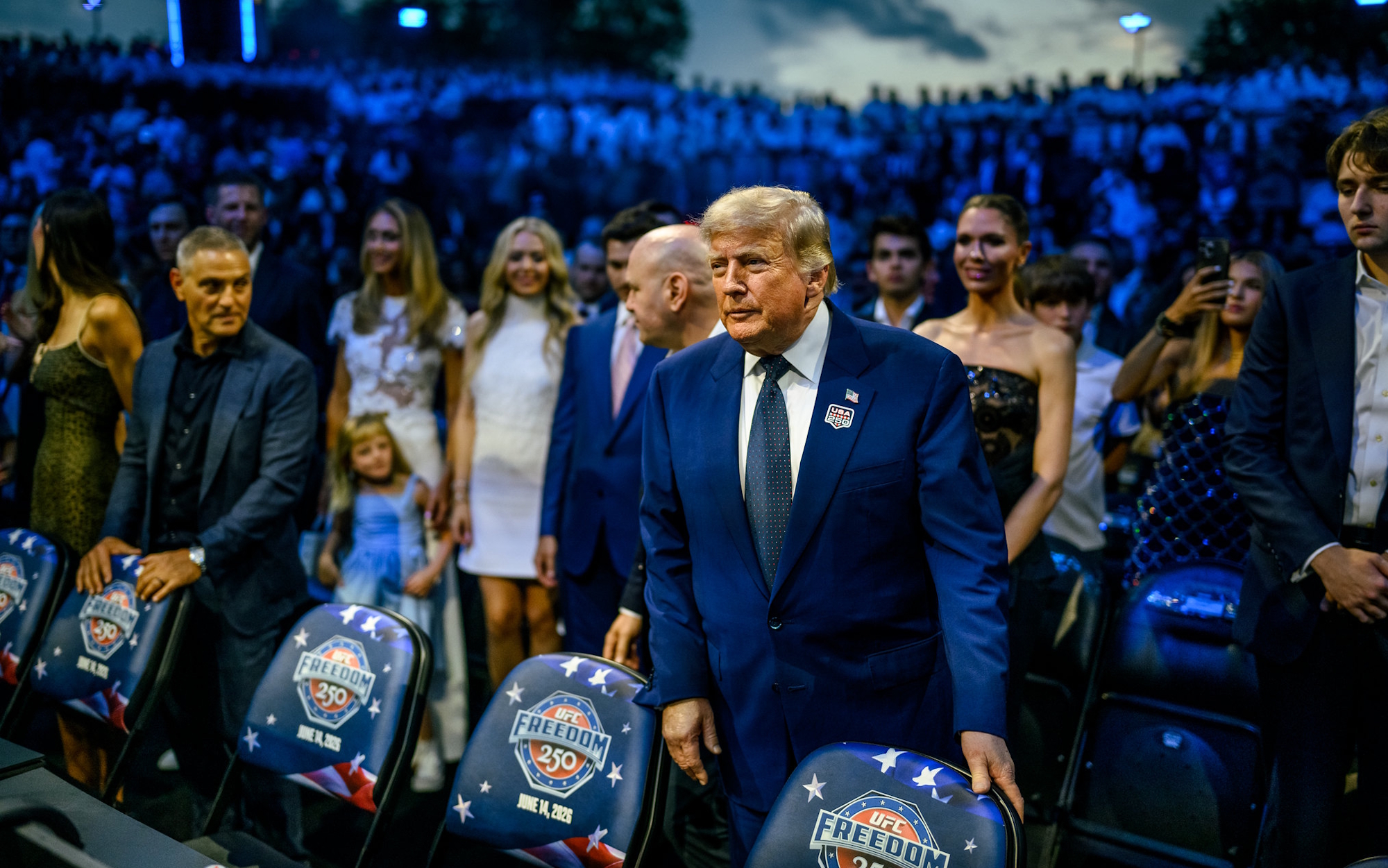 President Trump at a UFC event at the White House