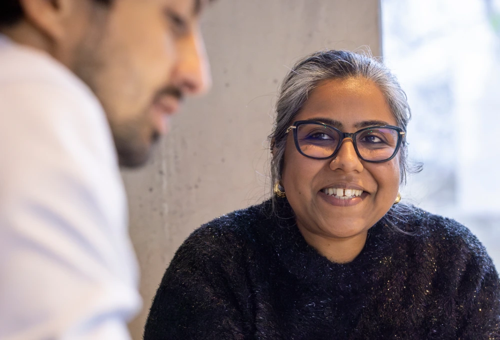 Two EMSc students in the classroom