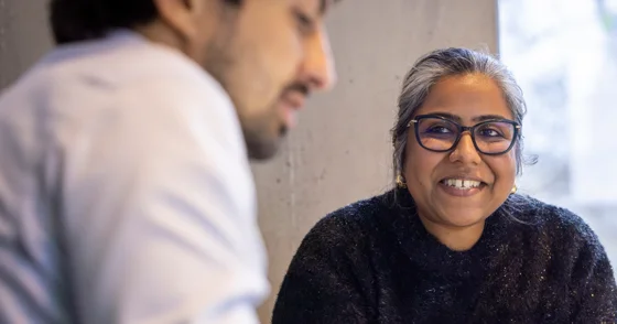 Two EMSc students in the classroom