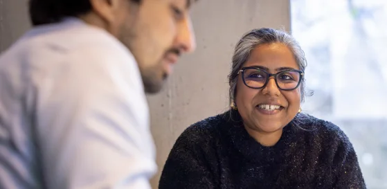 Two EMSc students in the classroom