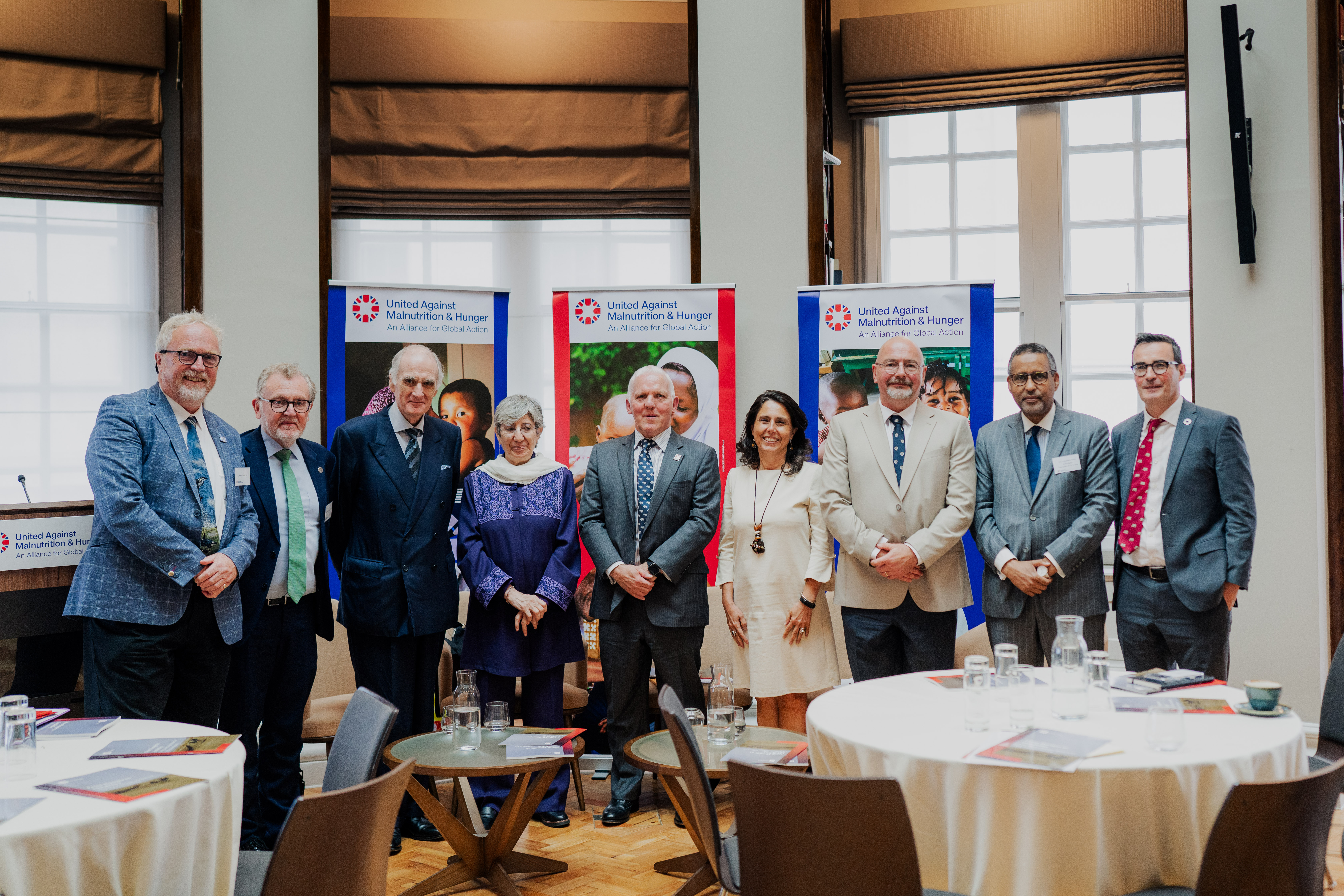 Left to right: Brian Mathew MP, Rt Hon David Mundell MP, Lord Jock Stirrup, Dr Sima Samar, Sir Graham Stacey, Dr Sara Pantuliano, Professor Stuart Gordon, HE Mr Abdulkadir Hashi, Lord Jonny Oates. Photo credit: Robin Niedojadlo
