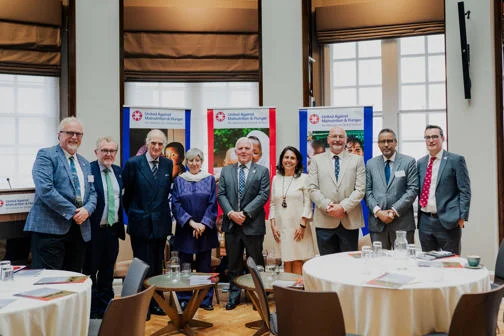 L-R: Brian Mathew MP, Rt Hon David Mundell MP, Lord Jock Stirrup, Dr Sima Samar, Sir Graham Stacey, Dr Sara Pantuliano, Professor Stuart Gordon, HE Mr Abdulkadir Hashi, Lord Jonny Oates. Photo credit: Robin Niedojadlo