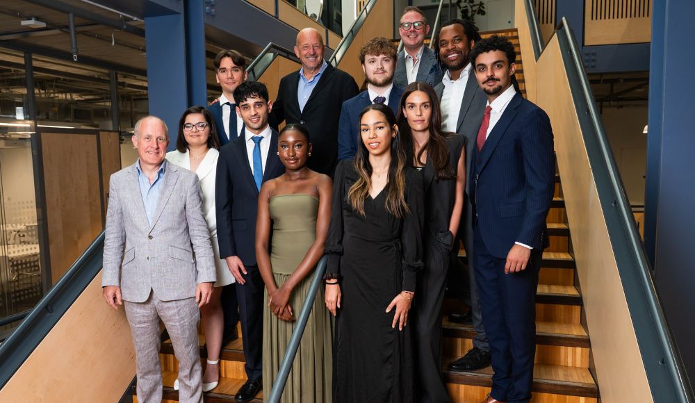 Group photo of LSE Uggla Family Scholars and Lance Uggla and family