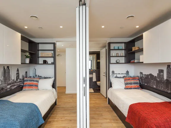 A bedroom in a hall of residence