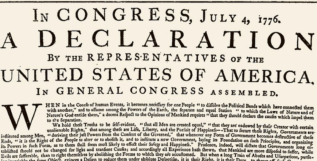 Title of US Declaration of Independence