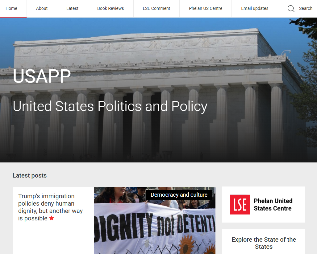 Home page of USAPP blog