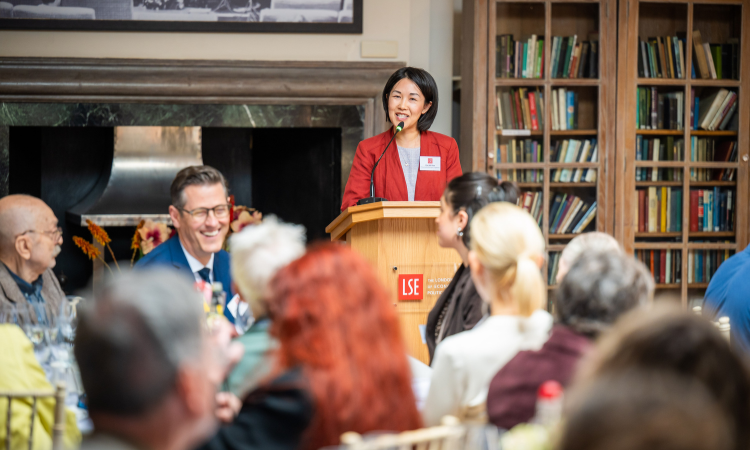 LSE Legacies Manager, Viet Anh Hua, speaking at Legacy Lunch