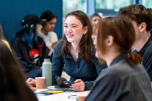 Students at a table